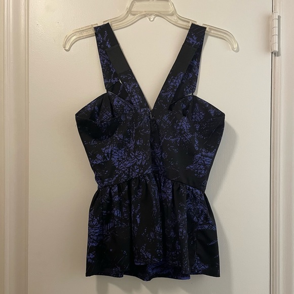 Greylin Black and White Peplum Top-Size Small - Picture 2 of 4